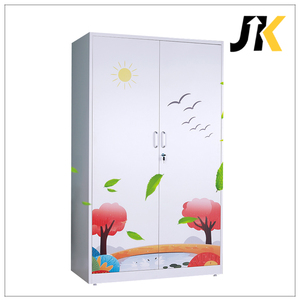 Nouvelle <span class=keywords><strong>Armoire</strong></span> Bébé Design 2 Portes en Métal, Meuble de Rangement pour Enfants, Penderie en Acier pour Chambre à Coucher - Product Image 5