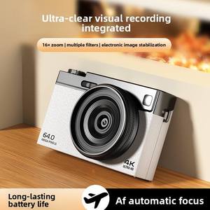 4K 64MP Autofocus 3.0 180 Flip Screen Waterproof Compact Video Blogging Camera a Great Cheap Gift DCC66 **Front and - Product Image 4