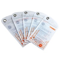 Étui de téléphone portable en PVC blanc personnalisé, câble de données USB, emballage recyclable, sac à fermeture éclair imprimé à l'écran, étanche, avec valve