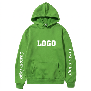 Sweat à capuche personnalisé pour homme avec logo, poche kangourou, broderie, imprimé à carreaux, tissu polaire 360g, multicolores, vêtements décontractés d'hiver - Product Image 4