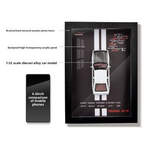 Vetrina da Parete 3D 1:32 con Cornice in Legno, Diorama <span class=keywords><strong>Garage</strong></span>, Scatola Porta Modellini Auto con Copertura in Acrilico ad Alta Trasparenza - Product Image 2
