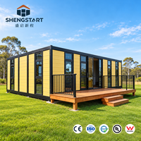 Maison conteneur extensible 20 pieds 40 pieds, cabane de vacances préfabriquée moderne, maison de vacances modulaire avec terrasse pour projets de location en station balnéaire