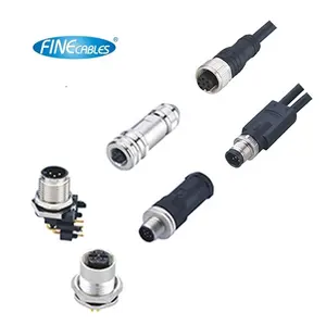 Waterproof Automotive Connector Finecables Sensor Waterproof A/D/S/T/X Code 4P 5P 8P M12 Connector