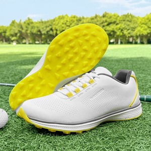 Zapatos de golf nuevos para hombre y mujer, zapatillas deportivas de golf transpirables, impermeables y cómodas con tacos fijos y botones de atado rápido - Product Image 2