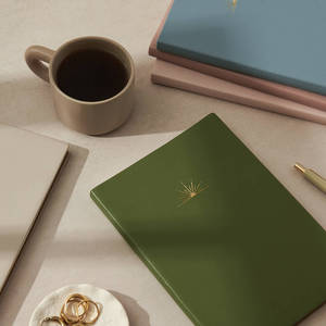 Cuaderno Personalizado de Tapa Dura de Cuero PU con Forro, Agenda Diaria con Detalles en Dorado, <span class=keywords><strong>Diario</strong></span> Estético para Oficina y Escuela - Product Image 3