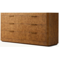 Commode en bois de luxe moderne à 6 tiroirs, large, en bois de palissandre, pour chambre à coucher et salon