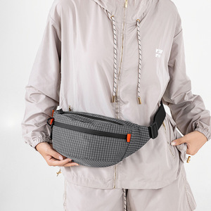 Unisex High-End Japanese Korean Style Plaid <b>Backpack</b> Retro Plaid Sport Daily Use Half Moon Sling Bag <b>For</b> <b>Women</b> - Product Image 5