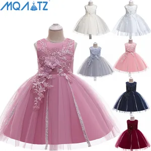 MQATZ İngiliz tarzı kızlar kabarık elbiseler küçük kız prenses akşam parti elbise vaftiz elbisesi
