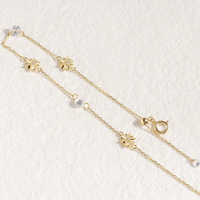 DEYIN personalizado último diseño de moda 10k oro flor en forma de moissanita pulseras de alta calidad de lujo de las mujeres brazalete