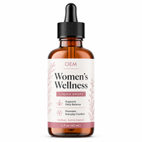 Complément alimentaire liquide à base de plantes pour le bien-être féminin, en gros, pour marques de bien-être en marque blanche et distribution au détail