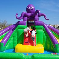 Usine Combo Géant PVC Gonflable Fun City Octopus Playground Trampoline Park pour Enfants