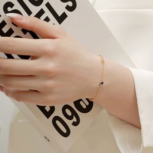 Dylam Women's Elegant Link Charm <b>Bracelet</b> 925 Sterling Silver Colorful 5A Cubic Zirconia <b>Adjustable</b> <b>Bracelets</b> - Product Image 5