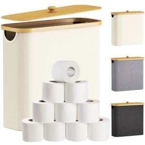 Foldable Basket Organizer for Bathroom Holds 9 Mega/12 Regular Rolls <b>Waterproof</b> Toilet Paper Holder <b>Storage</b> <b>Box</b> - Product Image 1