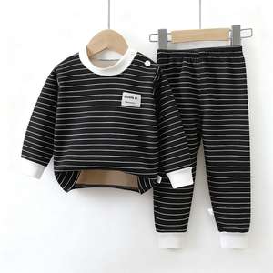 Enfants décontracté dessin animé épaissi sous-vêtement thermique ensemble <span class=keywords><strong>lait</strong></span> soie polaire doublé automne vêtements pantalons garçons filles bébé hiver - Product Image 6