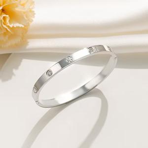 Bracelet en acier inoxydable pour fille, style niche haut de gamme, tous les étoiles <span class=keywords><strong>du</strong></span> <span class=keywords><strong>ciel</strong></span> ne tombent pas, diamant exquis, généreux, style Ins - Product Image 4