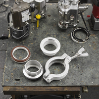 Mandrin de micro-usinage à basse pression KF40 en acier inoxydable 304 usiné CNC, à connexion à tête large ou petite, pour le soudage