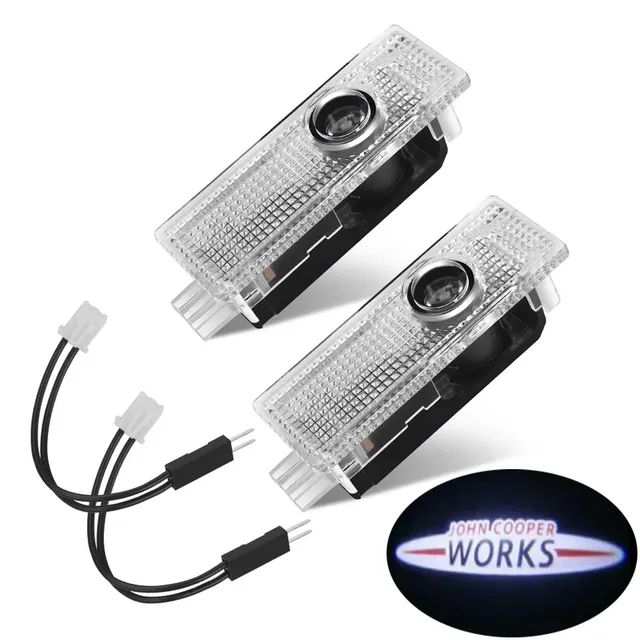 2pcs Ghost Shadow Light for Mini JCW R55 R56 R60 F55 F56 F60 Cooper One JOHN COOPER WORKS Welcome Lamp Car Door Light Customize