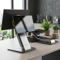 Système de point de vente tactile pour restaurant 15,6/15 pouces, économique, vente en gros, caisse tactile double avec imprimante et ensemble de caisse
