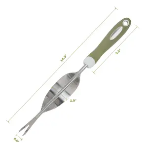 Worth Wholesale High Quality Stainless Steel Head TPR Grip Easy Garden Tools Ball Weeder