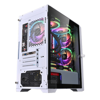 SNOWMAN Gaming Tower Tempering Glass Computer PC case Aggressive Style Support M-ATX / Mini-ITX White Black