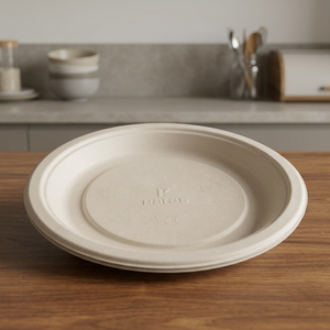 Vajilla de bagazo 100% natural de 11 pulgadas, lisa, de gran capacidad - Vajilla de bagazo al por mayor para servicios de catering y hostelería ecológicos - Product Image 1