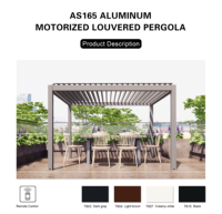 Pavillon en alliage d'aluminium avec persiennes électriques rétractables, intelligent, télescopique, personnalisé, pour villa, jardin, extérieur, pare-soleil, imperméable