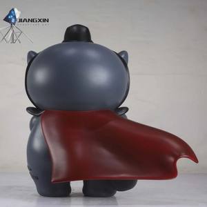 Duo <span class=keywords><strong>de</strong></span> chats gardiens Statues en <span class=keywords><strong>fibre</strong></span> <span class=keywords><strong>de</strong></span> <span class=keywords><strong>verre</strong></span> <span class=keywords><strong>de</strong></span> style chinois <span class=keywords><strong>de</strong></span> style moderne Chapeau officiel Bras croisés Grand petit ensemble Paysage urbain - Product Image 5