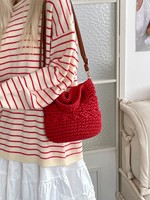 Sac à bandoulière seau ajouré durable pour femme, édition limitée vintage, nouveau design été 2026, idéal pour le quotidien et les trajets