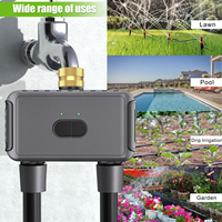 Contrôleur de système d'irrigation automatique Tuya WiFi, minuterie intelligente pour robinet d'eau, indice IP55, piles incluses, pour jardin et pelouse, robinet 2 voies