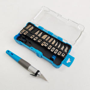 Ensemble de couteaux d'art personnalisés 14 pièces, lames en acier à haute teneur en carbone, outil de remplacement pour étudiants, outil d'artisanat pour la sculpture sur bois et les arts créatifs - Product Image 1