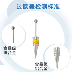 Aluminum Alloy <b>Wine</b> Stopper With Three Rubber Rings Silver Color For Bottle Sealing - Product Image 4