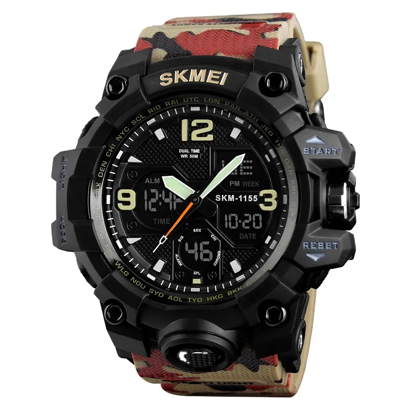 Big Dial SKMEI 1155B Digital Watches Men Watch Water Resistant Date Calendar LED Backlight Sports Wristwatches Men
