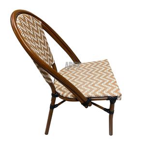 Muebles de exterior con aspecto de bambú, silla de comedor impermeable, tela reforzada, diseño duradero, silla de bistró francés - Product Image 6