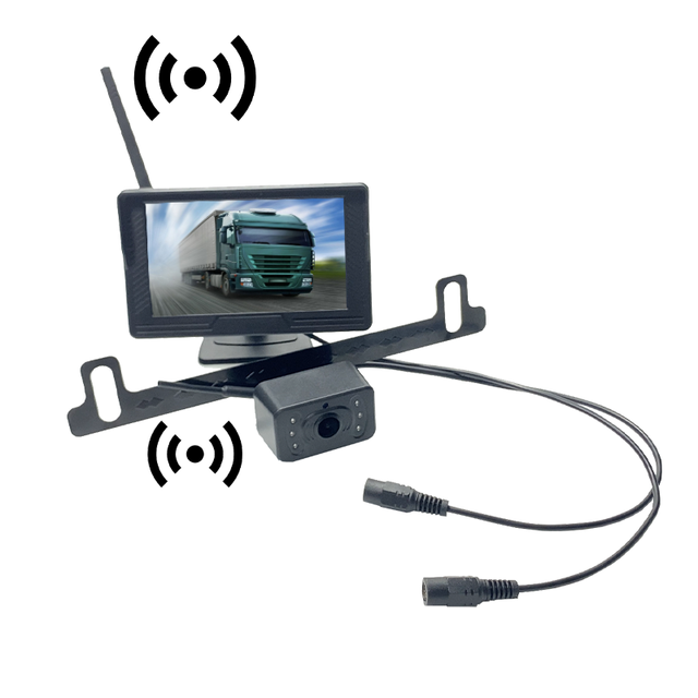 Hesida New Model Signal Stability Wireless Car Reverse Camera Waterproof IP68 5 Inches CVBS with Monitor Rear View Camera