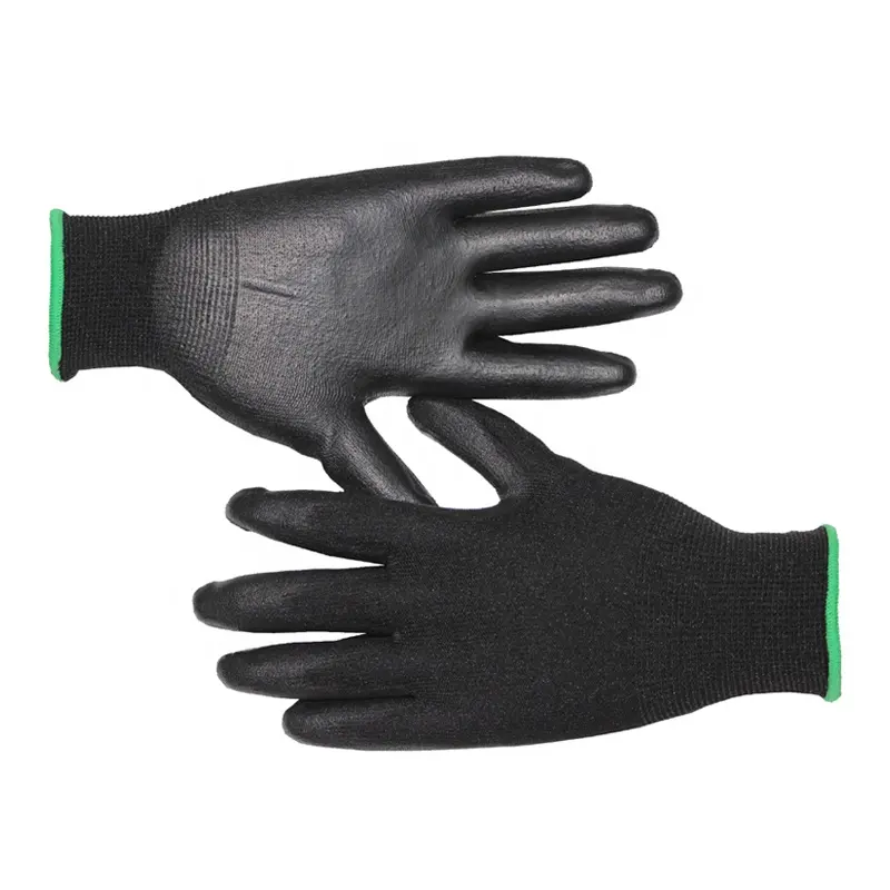 ESD Anti Static PU Sicherheits arbeits handschuhe, Polyurethan beschichteter Nylon Nahtloser Strick handschuh Luvas Guantes CE 3121X Für den Bau