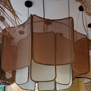 Đèn thả mây tre đan phong cách Wabi-Sabi Nhật Bản, thiết kế đá sáng tạo, đèn chùm phòng khách nhà hàng phong cách Zen cho gia đình - Product Image 3