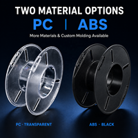Bobine de filament vide en plastique transparent de 0,25 kg, réutilisable, pour impression 3D, idéale pour les échantillons et l'emballage d'essai