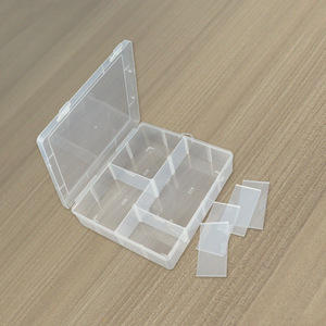 Transparent Plastic Storage Box 8 Grid Compartment For Jewelry Electronics Tools Accessories Rectangle Shape - Product Image 2