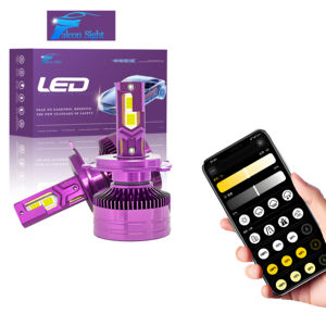 Nueva innovación Led faro H4 200W 22000lm mejor <span class=keywords><strong>precio</strong></span> Control gratuito AJUSTE DE Color libremente App Control múltiples temperaturas de Color - Product Image 1