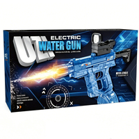 YS TOYS UZI Pistolet à eau électrique laser automatique à tir continu haute vitesse avec chargeur à tambour grande capacité pour garçons