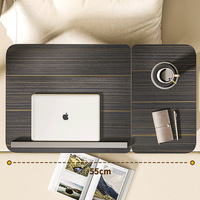 Meja Laptop kayu lipat Modern, Meja belajar sederhana untuk rumah, kamar tidur, asrama, sekolah, dengan integrasi tempat tidur untuk ruang kecil
