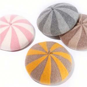 Gorro Francés Tipo Boina, Talla Ajustable, Ecológico, 100% Lana, Casual, para Uso Diario, Viajes, Fiestas, Elegante para Mujer - Product Image 1