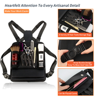 Sac à Dos Poitrine pour Outils de Coiffure Professionnels Accessoires de Coiffage Fonctionnels Sacoche de Rangement pour Coiffeur