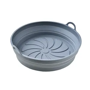 Hot-Selling Non-Stick Herbruikbare Siliconen Air Friteuse Liners Siliconen Ronde Mand Voor Air Friteuse