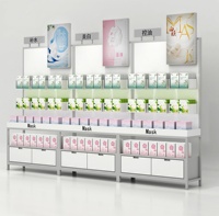 Présentoir de Maquillage Moderne de Luxe en Métal Simple Face avec 5 Étagères, Durable et Écologique pour les Magasins de Détail