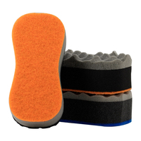 8.7 "X4" X2.76 "grande mousse haute éponge de lavage de voiture bloc accessoires de lavage de voiture applicateur de revêtement épilation à la cire brosse de polissage outils de soin