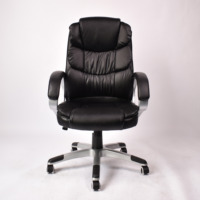 Chaise de bureau de direction en cuir PVC, dossier haut, ergonomique, réglable, pour espace de travail professionnel