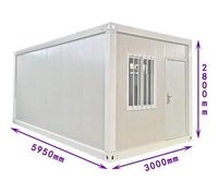 Maison conteneur en panneaux sandwich, solution complète, logement temporaire, bureau, type boîte simple, emballage pliable, mobile, préfabriqué