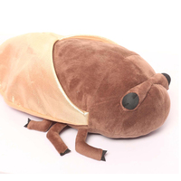 En gros, Peluche de simulation d'insecte réaliste et douce, modèle cigale, jouet et coussin avec rembourrage en coton PP