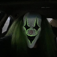 Masque de Clown Joker pour Halloween avec perruque verte Masques de déguisement de Cosplay effrayant pour adultes